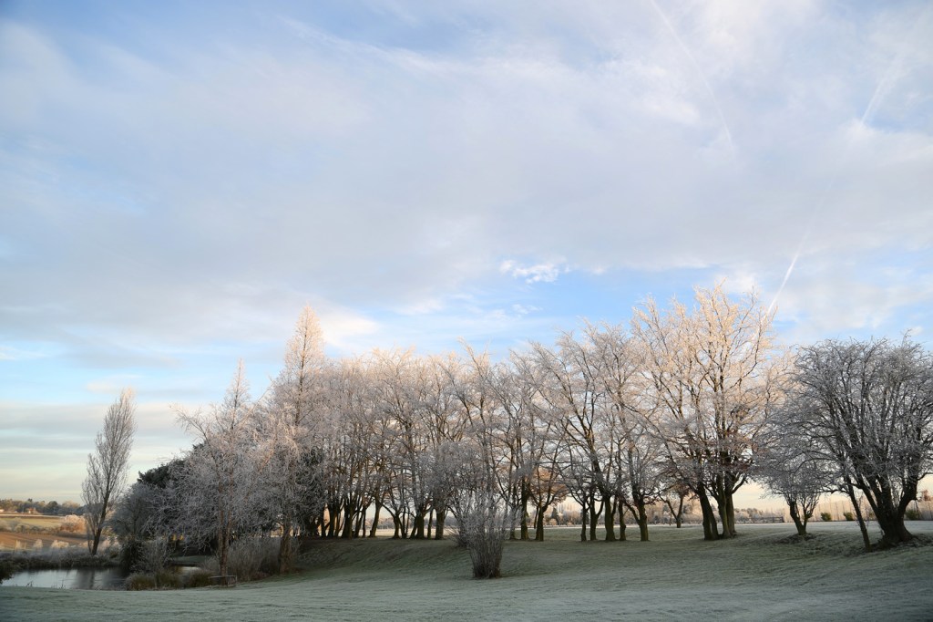 Frosty morning looking across the valley from the top of Carter's Hill