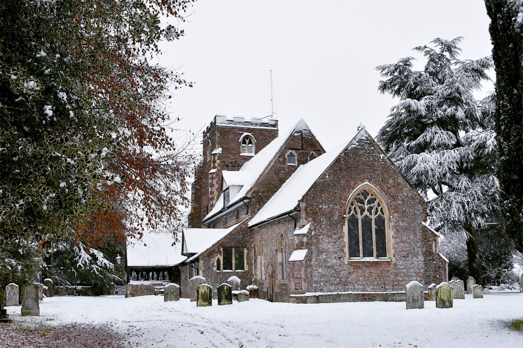 St. Peter's in the snow
